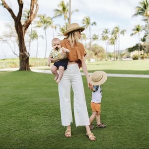 Zara White Marine High Rise Jeans